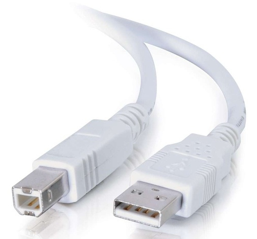 Miniatyrbillede 5 af 5: C2G USB 2.0 A/B Cable 2m USB-kabel 2,01 m USB A USB B Hvid