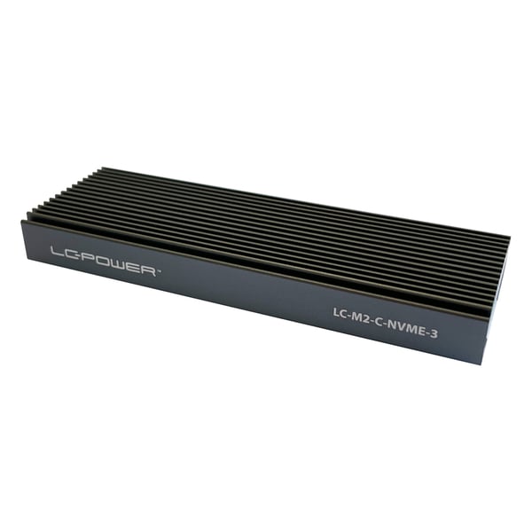 LC-Power LC-M2-C-NVME-3 Hölje för lagringsenheter SSD-inkapsling Svart M.2