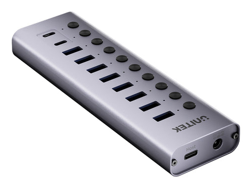 UNITEK H1315B01-EU interface hub USB 3.2 Gen 2 (3.1 Gen 2) Type-A 5000 Mbit/s Grå