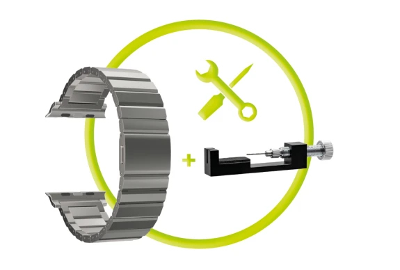Mobile Origin MO-TBM-SLV Smart bærbart (wearable) tilbehør Rem Titanium Titanium, Kulfiber