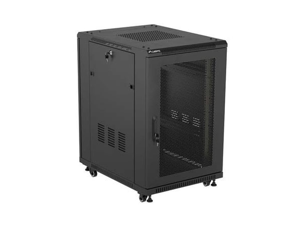 Lanberg FF01-6818-23B stativ 18U Fritstående reol Sort