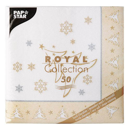 Miniatyrbild 2 av 2: Papstar 87104 pappersnäsdukar Mjukpapper Guld 50 styck