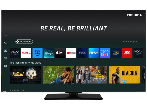 Toshiba 65QV3F63DG TV 165,1 cm (65") 4K Ultra HD Smart TV Wi-Fi Sort 320 cd/m²