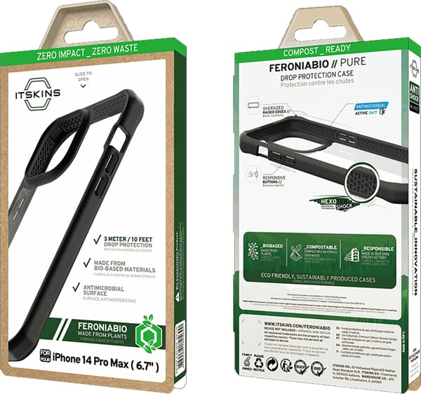 ITSKINS ITFEROPUREIP14PMBK mobiltelefon etui Sort