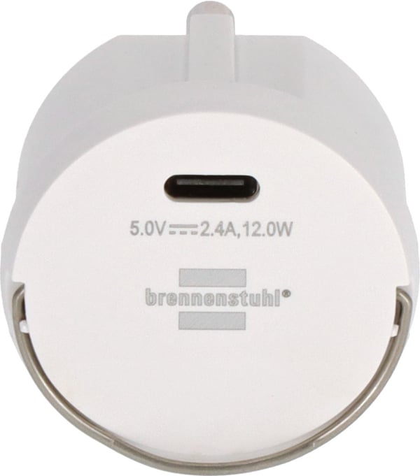 Miniatyrbillede 3 af 5: Brennenstuhl 1508110010 strømstik adapter Type F Type C Hvid