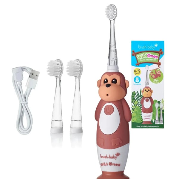 Brush-Baby BRB235 sähköhammasharja Lapsi Sonic-hammasharja Ruskea, Valkoinen