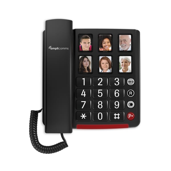amplicomms Bigtel 40 Plus Analog telefon Svart