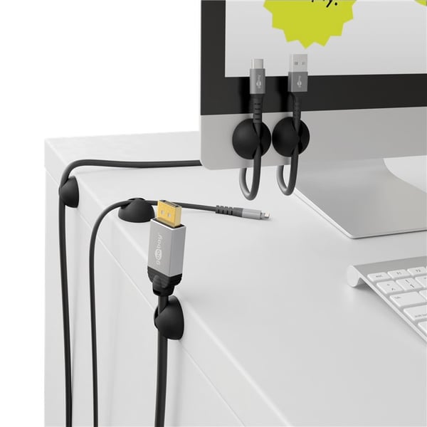 Goobay 95040 kabelorganisator Universel Kabelholder Sort 5 stk