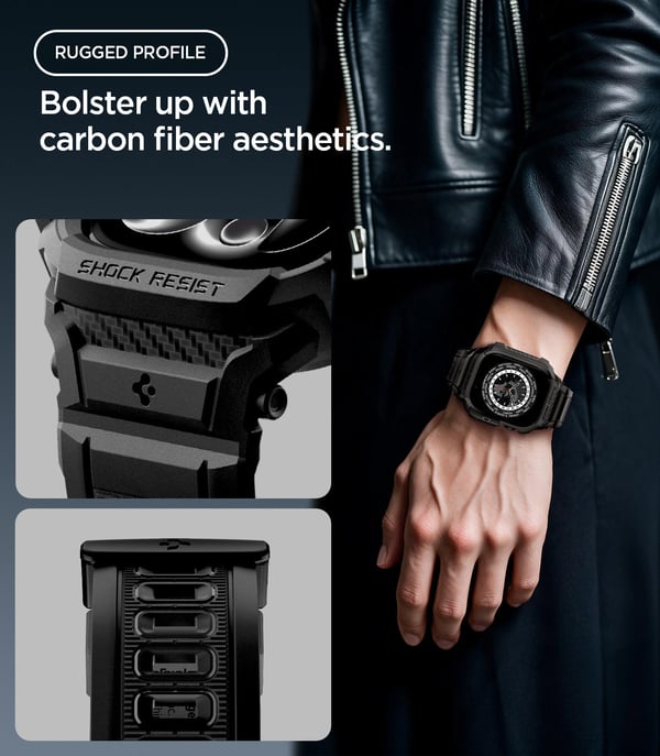 Spigen Rugged Armor Pro Boks Sort Termoplastisk polyurethan (TPU)