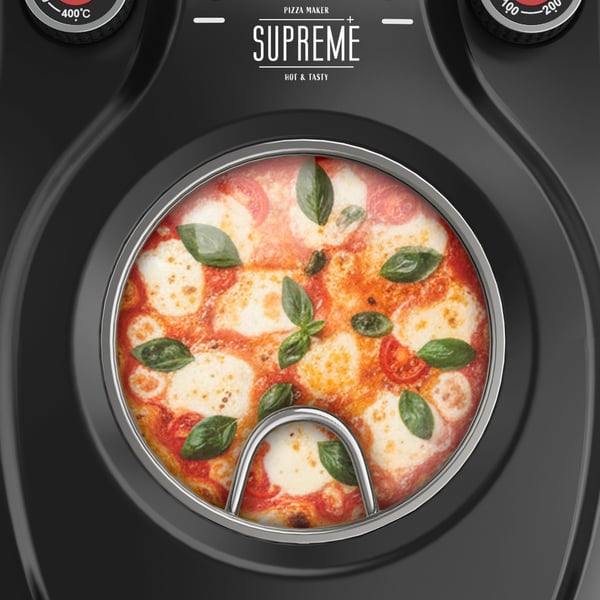 Teesa Supreme pitsan valmistaja & uuni 1 pitsa(a) 1200 W Musta