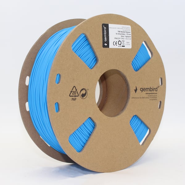Gembird 3DP-TPE1.75-01-B 3D print materiale Termoplastisk elastomer (TPE) Blå 1,45 kg