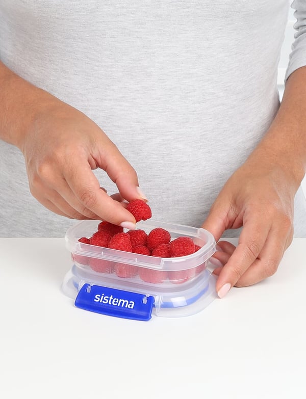 Sistema 881523 matburkar Rektangulär Container 0,18 l Transparent 3 styck