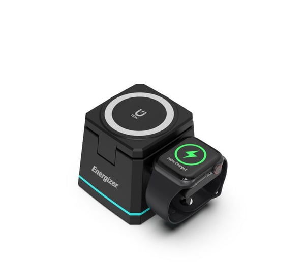 Energizer WCP307 oplader til mobil enhed Hovedtelefoner, Smartphone, SmartWatch Sort USB Trådløs opladning Hurtig opladning Indendørs