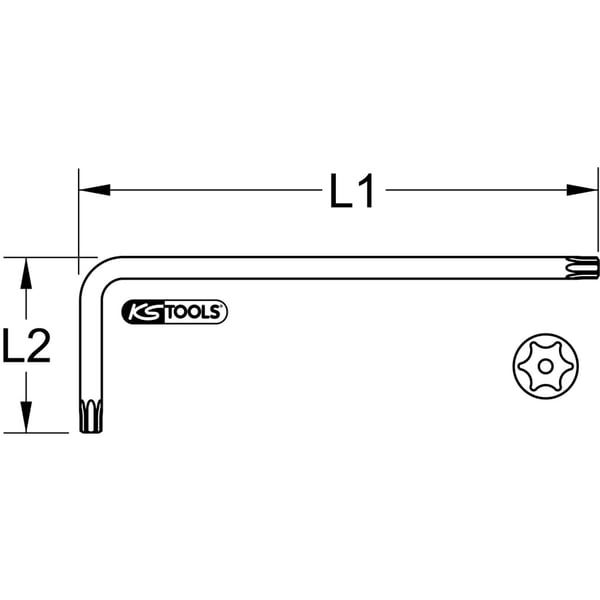 Miniatyrbild 2 av 2: KS Tools 151.2212 torxnyckel