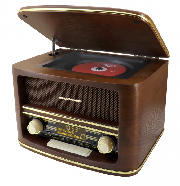 Miniatyrbillede 1 af 6: Soundmaster NR961 radio Bærbar Digital Træ