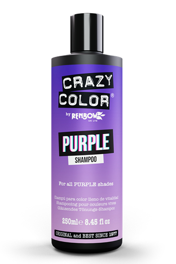 CRAZY COLOR Purple Shampoo 250 ml Schampo För hemmabruk Unisex