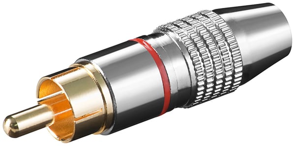 Miniatyrbillede 1 af 2: Goobay 11904 kabelsamler RCA Metallic, Rød
