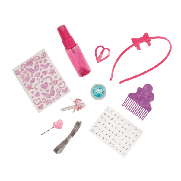 Miniatyrbillede 2 af 5: Our Generation 62243308541 dukke tilbehør Doll make-up & hair styling set