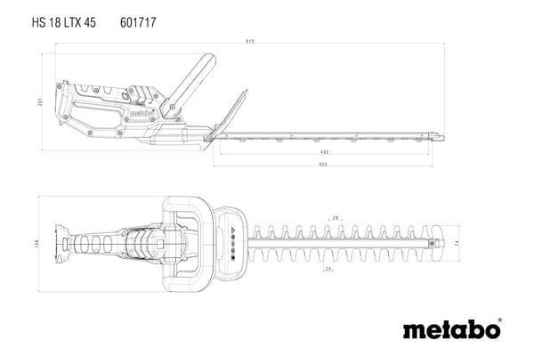 Metabo HS 18 LTX 45 Dubbla blad 2 kg