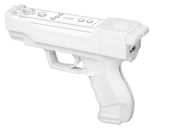 Bigben Interactive Gun, Nintendo Wii Hvid Skydevåben