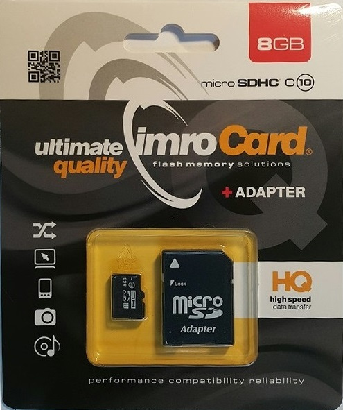 IMRO 10/8G ADP hukommelseskort 8 GB MicroSDHC Klasse 10