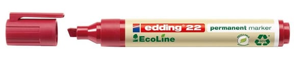 Edding 22 EcoLine markeringspennor Mejselspets Röd