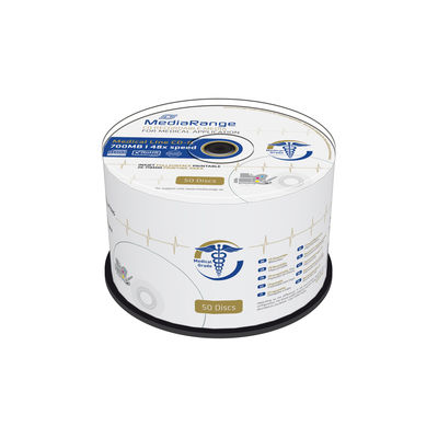 Miniatyrbillede 1 af 5: MediaRange MR229 blank CD CD-R 700 MB 48x 50 stk