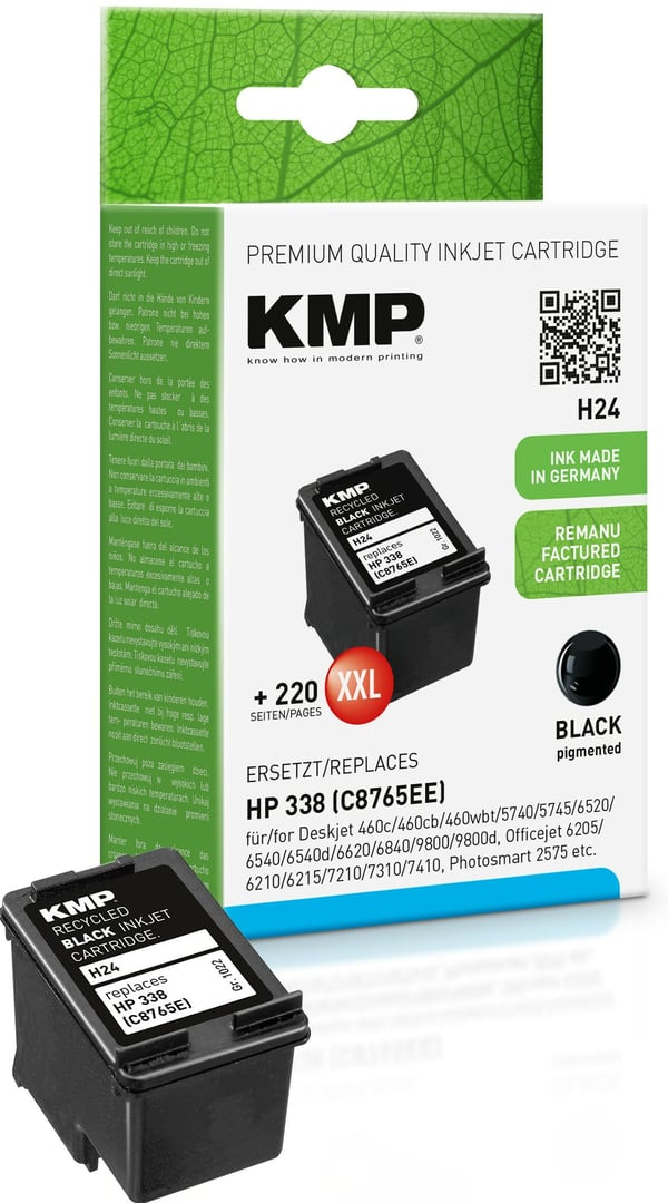 KMP H24 mustekasetti 1 kpl Musta