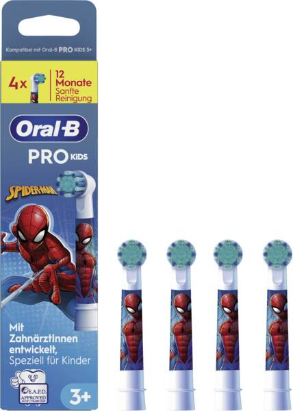 Oral-B Børstehoveder Kids Spiderman 4 stk.