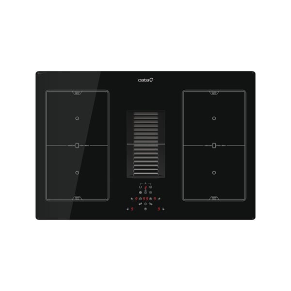 CATA AS 750 Svart Inbyggd 77 cm Induktionshäll med zon 4 zone(s) Integrerad huva