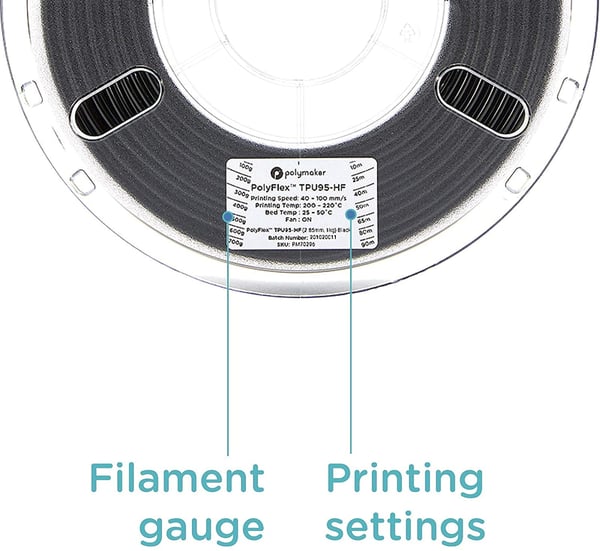 Polymaker PD03001 3D print materiale Sort 1 kg