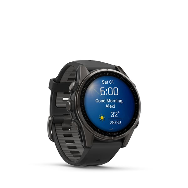 Garmin fenix 8 3,3 cm (1.3") AMOLED 43 mm Digital 416 x 416 pixlar Pekskärm Svart Wi-Fi GPS