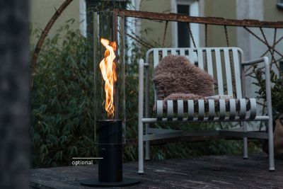 höfats SPIN 1500 Indendørs/udendørs Bærbar ildsted Bioethanol Transparent, Sort