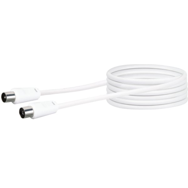 Schwaiger 5.0m IEC - IEC koaxial kabel 5 m Hvid