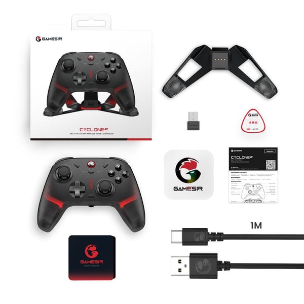 Miniatyrbild 2 av 5: GameSir Cyclone2 BDL-BK Svart Bluetooth/RF/USB Spelplatta Analog / Digital Android, Nintendo Switch, PC, iOS