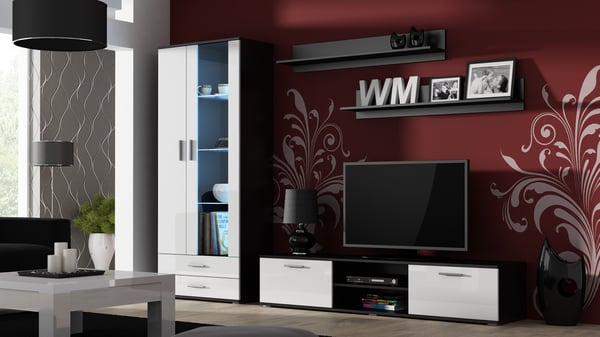 Miniatyrbild 2 av 10: Cama SOHO POL CZ hylla Flytande hylla Väggfäst Spånskiva Svart