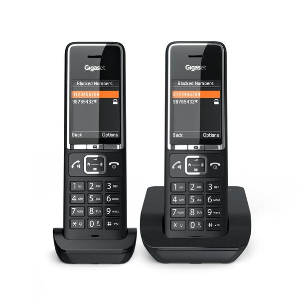 Gigaset COMFORT 550 duo Analog telefon Namn och uppringnings-ID Svart