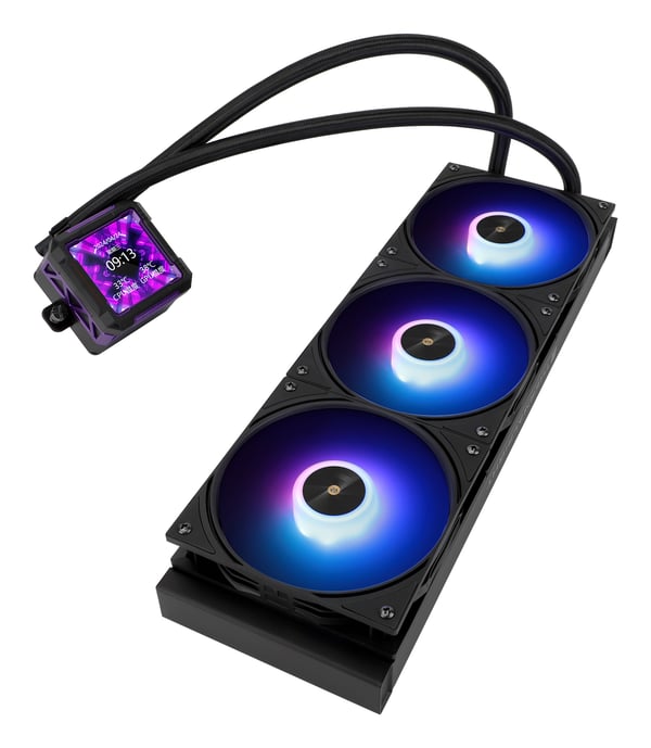 Miniatyrbillede 7 af 9: Thermalright Frozen Warframe PRO 360 Processor Alt-i-en væskekøler 12 cm Sort 1 stk
