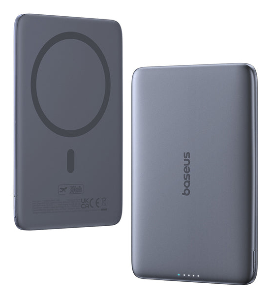 Miniatyrbild 3 av 3: Baseus PicoGo Ultra-Slim 5000 mAh Trådlös laddning Titan