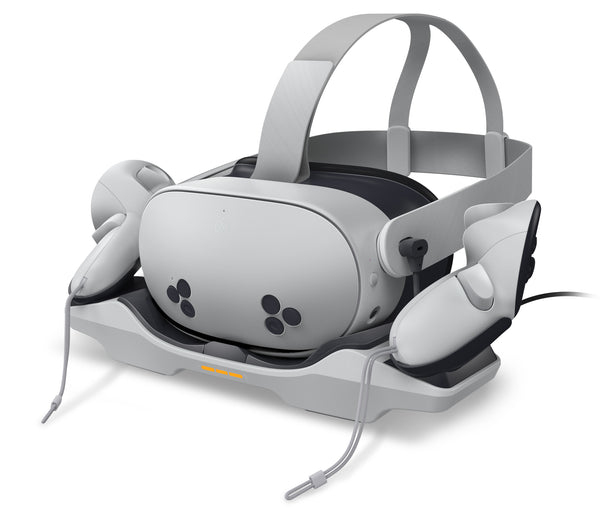 PowerA 617885097713 oplader til mobil enhed Gaming kontrolenhed, Hovedmonteret display, Headset Sort, Hvid Vekselstrøm Trådløs opladning Indendørs