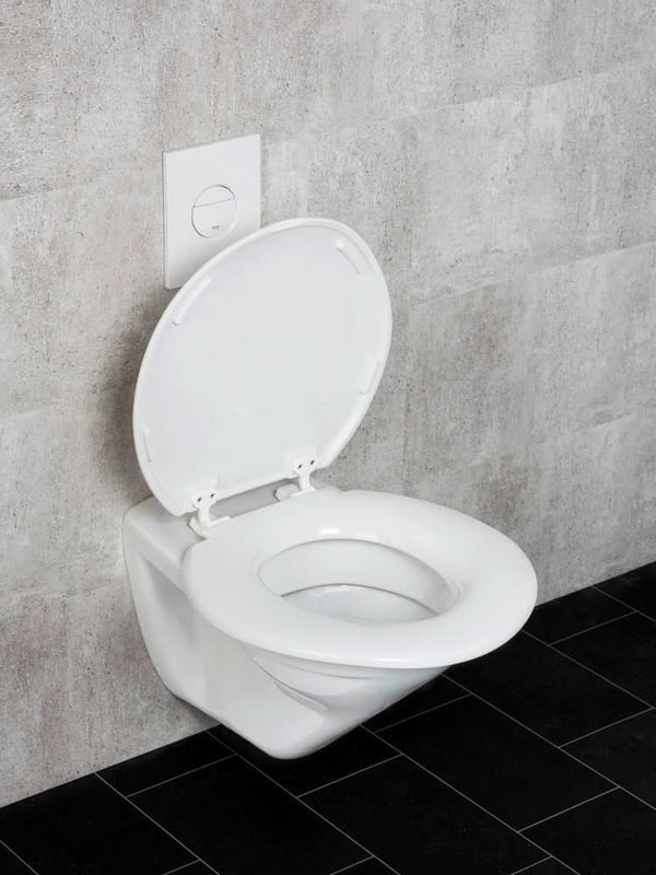 Miniatyrbild 3 av 8: WENKO 25112100 toalettsits Hård toalettsits Duroplast Vit