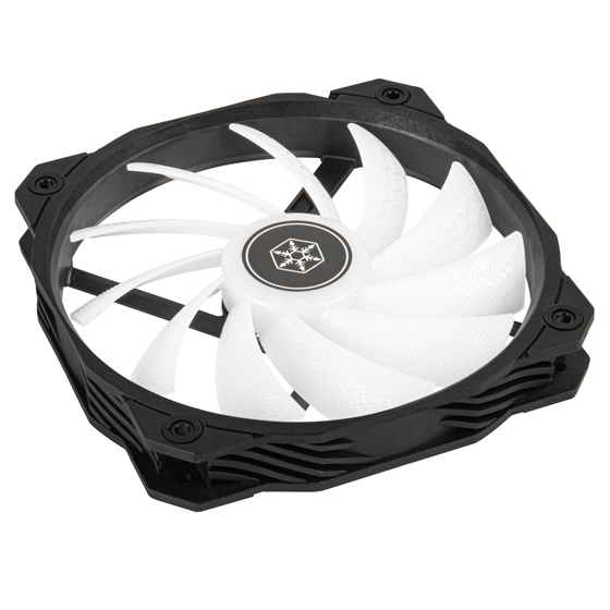 Silverstone Shark Force 160 ARGB Datorväska Fan Svart, Vit 1 styck