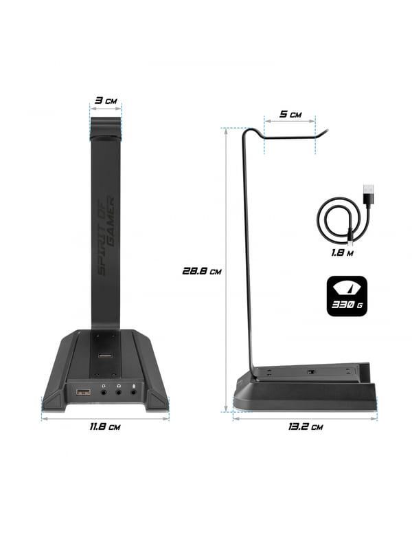 Spirit of Gamer Sentinel 7.1 Headset-stativ