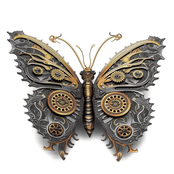 Miniatyrbild 4 av 5: Metal Earth Steampunk Butterfly