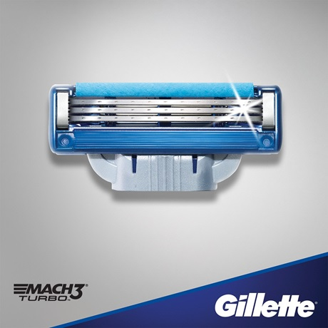Gillette Mach 3 Turbo rakblad 8 styck Män