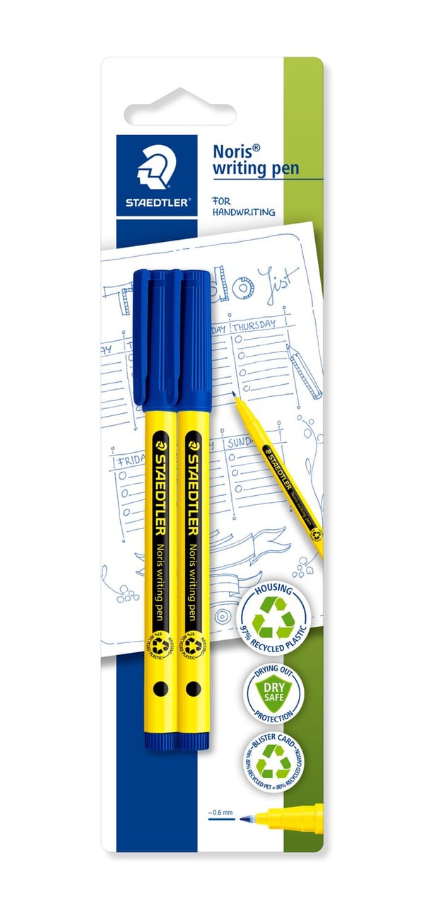 Staedtler 307-3 BK2 fineliner Fin Blå 2 stk