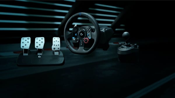Miniatyrbillede 3 af 9: Logitech G 941-000124 spil-controller Sort USB Rat + Pedaler Analog/digital PC, Xbox One, Xbox Series S, Xbox Series X