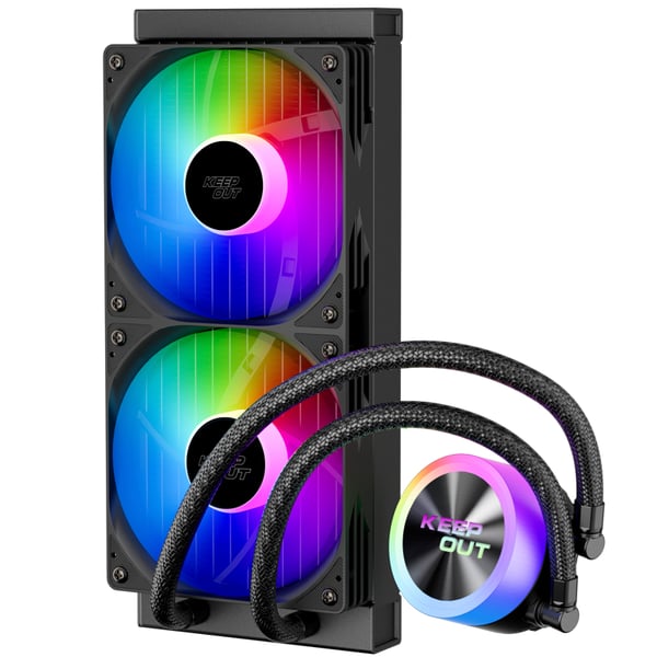 KeepOut XWC-240 Computerkølesystem Computerkabinet Alt-i-en væskekøler 12 cm Sort