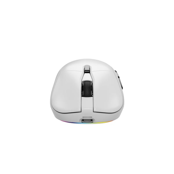 Savio RIFT WHITE gaming mouse RGB Dual Mode mus Spil Højre hånd Bluetooth + USB Type-C Optisk 10000 dpi