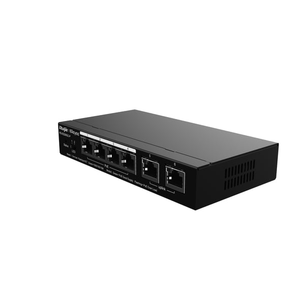 Miniatyrbillede 3 af 6: Ruijie Networks RG-ES206GC-P netværksswitch Gigabit Ethernet (10/100/1000) Strøm over Ethernet (PoE) Sort